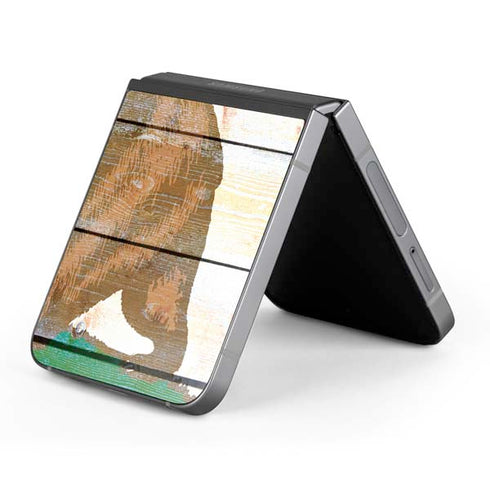 California Flag Light Wood Galaxy Z Flip6 Skin